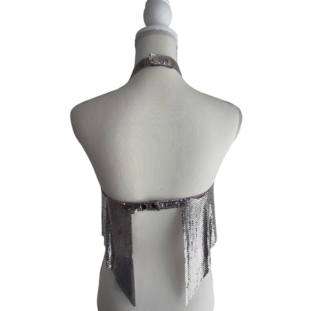 Lovers and Friends Bennett Top in Soft Pink Medium New Womens Chainmail tank - Picture 5 of 7